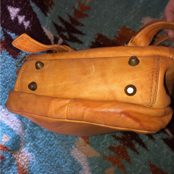 Frye Leather Backpack Purse. There is a flaw, seen in the last photo. - Picture 8 of 9